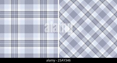 Überprüfen Sie nahtlose Vektor der Hintergrundstruktur Plaid mit einem Tartan Textilmuster Stoff Set in Winterfarben.. Überprüfen Sie nahtlosen Vektor der Hintergrundstruktur Plaid mit einem Schottenmuster Stoff. Stock Vektor