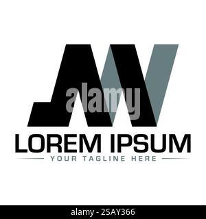 JM Letter Logodesign Stock Vektor