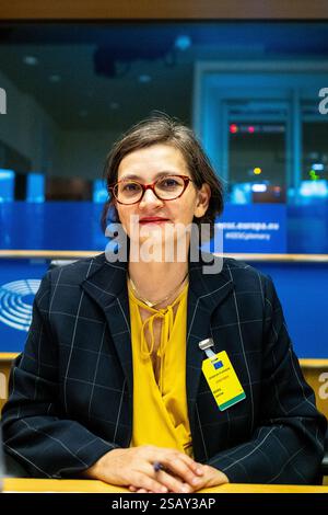 Janine Berg auf der Plenartagung des Europäischen Wirtschafts- und Sozialausschusses zum Thema künstliche Intelligenz (KI) am Arbeitsplatz in Europa Stockfoto