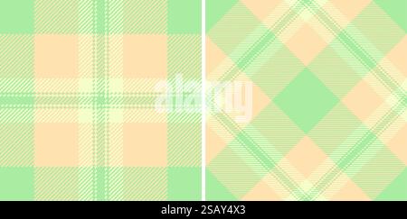 Vektor-Schottenmuster aus kariertem Textil mit nahtlosem Texturhintergrund. In fröhlichen Farben der herbstlichen Modetrends. Stock Vektor