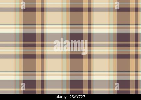 Stoff-Check-Textil von Schottenkaro nahtlose Karo mit einem Texturmuster Hintergrund Vektor in Orange und Pastellfarben. Stoff-Check-Textil von Schottenkaro nahtlose Karo mit einem Texturmuster Hintergrund Vektor. Stock Vektor