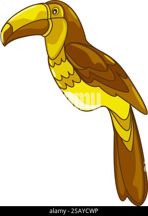 Tukanvogel in flacher Technik Vektorillustration Stock Vektor