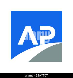 Entwurfsvorlage für das ap-Symbol mit dem Anfangsbuchstaben Stock Vektor