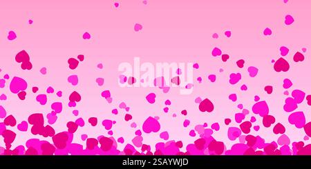 Rotes Herzpapier auf rosa Hintergrund für Muttertag und Valentinstag Liebe Fahne Design Vektor Illustration mit leerem Raum. Papierherzen. Valentinstag Stock Vektor