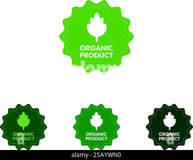 Umweltfreundliches Etikettendesign Für Bio-Produkte Stock Vektor