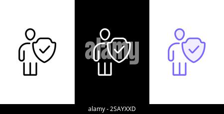 Krankenversicherungskonzept Symbol Illustration enthalten Leistungen, Gesundheit, Prävention, Versicherungspolice, Versicherer und Hilfe. Stock Vektor