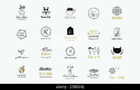 Vacktor Bandel im Boutiqe-Logo-Design Stock Vektor