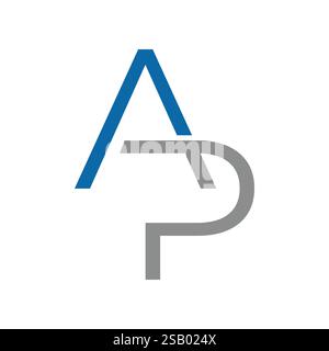 Entwurfsvorlage für das ap-Symbol mit dem Anfangsbuchstaben Stock Vektor