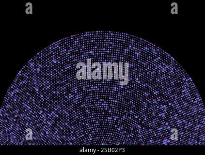 Futuristische Tech blau rosa Halbtöne gepunktete Kreise abstrakter Hintergrund. Geometrische Vektorkonstruktion Stock Vektor