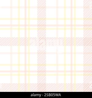 Gingham-Muster. Karomuster mit Schottenkaromuster für Ostermotiv. Nahtlose pastellfarbene vichy-Hintergründe für Tischdecke, Kleid, Rock, Feierkarte Stock Vektor
