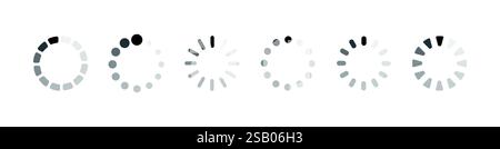 Symbol Für Ladebalken Vektordesign Festlegen. Abbildung Stock Vektor