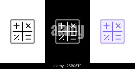 Vektor des Rechnersymbols. Zeichen und Symbol für den Buchhaltungsrechner. Stock Vektor