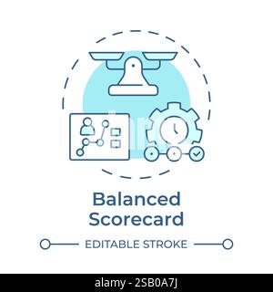 Symbol für mehrfarbiges Konzept der Balanced Scorecard Stock Vektor