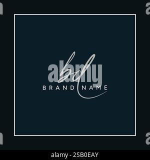 BD Signature Logo - handgeschriebene Vektor-Logo-Vorlage für BD Alphabet Stock Vektor