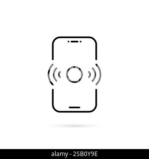 Schwarzes dünnes Telefon mit wlan-Hotspot Stock Vektor