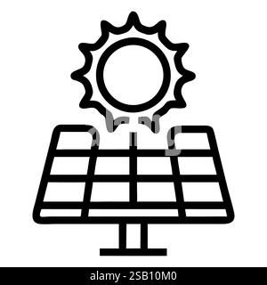 Solar Panels Symbol Vektor oder Solar Panels Logo isoliert auf weißem Hintergrund Stock Vektor