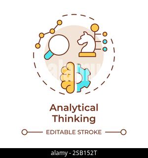 Analytical Thinking Multi Color Concept Symbol Stock Vektor
