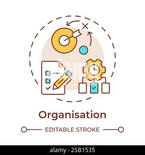 Symbol für mehrfarbiges Konzept der Organisation Stock Vektor