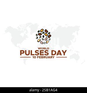 World Pulses Day Vektor, Illustration. World Pulses Day Poster Design, World Pulses Day Banner Design Illustration. Stock Vektor