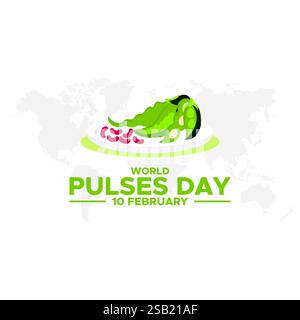 World Pulses Day Vektor, Illustration. World Pulses Day Poster Design, World Pulses Day Banner Design Illustration. Stock Vektor