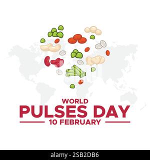World Pulses Day Vektor, Illustration. World Pulses Day Poster Design, World Pulses Day Banner Design Illustration. Stock Vektor