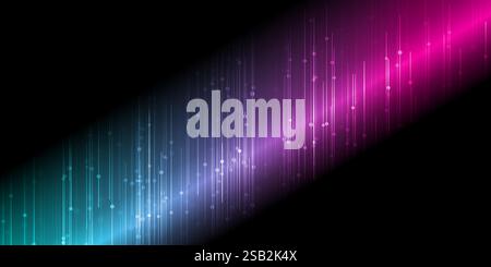 Leuchtend blau-violette Leiterplatte markiert abstrakten futuristischen High-Tech-Hintergrund. Vektordesign Stock Vektor