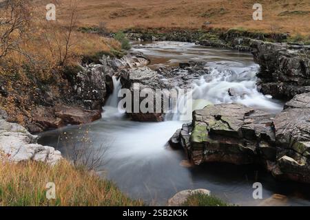 Wasserfall in Glencoe Schottland Stockfoto
