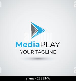 Designvorlage für kreative Medienwiedergabe-Logo-Symbole Stock Vektor