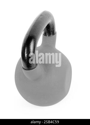 Eine Metallglocke isoliert auf weiß. Sportausrüstung Stockfoto