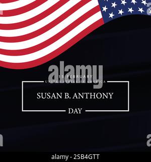 United in Equality anlässlich des Susan B Anthony Day in Amerika Stock Vektor