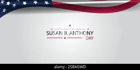 An Susan B Anthony erinnert am 15. Februar An Einen Tag der Inspiration und Ermächtigung Stock Vektor