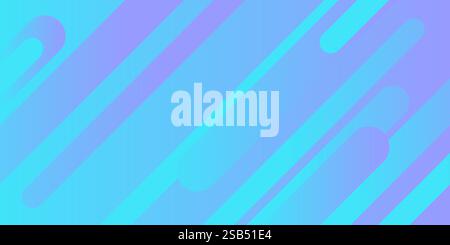 Ein blauer und lila Hintergrund mit abstrakten Linien in verschiedenen Farbtönen. Die Linien schneiden sich und überlappen sich, wodurch ein dynamisches und visuell ansprechendes com entsteht Stock Vektor