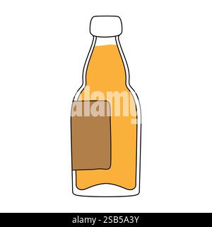 Feuere deinen Freund auf. Glas Bier isolierte Vektorillustration, minimales Design. Lagerbier-Symbol auf weißem Hintergrund. Trinken Sie ein Bier mit Ihren Freunden. Stock Vektor