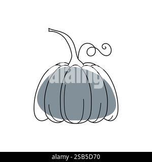 Kürbiskopf-Set. Niedliches und gruseliges Halloween Kürbis Monster Set. Comic-Charakter in flacher Kollektion. Vektorabbildung Stock Vektor