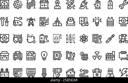 Hochwertige Sammlung von Vektorsymbolen mit editierbarer Kontur. Ideal für professionelle und kreative Projekte Stock Vektor