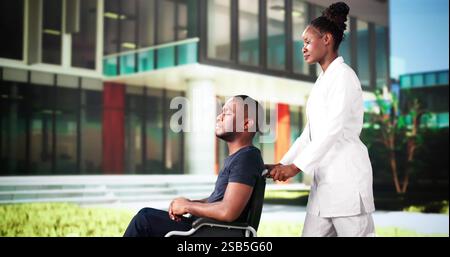 Gesundheitsfürsorge Arzt Und Glücklicher Männlicher Patient Stockfoto