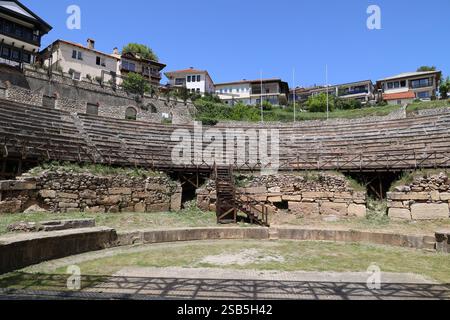 Altes Theater in der heutigen Altstadt von Ohrid, Nordmazedonien Stockfoto