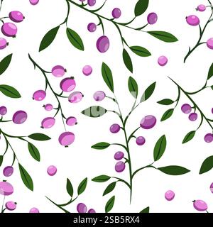 Blumenmuster. Schöner Blumendruck mit kleinen weißen und rosa Blumen. Nahtlose Vektortextur. Blumenstrauß. Stock Vektor