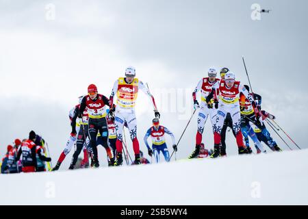 RIIBER Jarl Magnus (Norwegen), OFTEBRO Jens Luraas (Norwegen) beim 10 km Langlauf, AUT, FIS Nordische Kombination Weltcup, Seefeld Triple, Massenstart, Herren, Saison 2024/2025, 31.01.2025 Foto: Eibner-Pressefoto/Michael Memmler Stockfoto