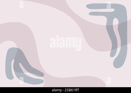 Ein weißer und violetter Hintergrund mit einem einzelnen Blatt in der Mitte. Das Blatt hebt sich von den sanften Farben des Hintergrunds ab, Kreatin Stock Vektor