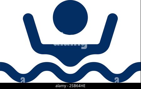 Schwimmer Zeichen Symbole Rettungsschwimmer Sicherheit Schwimmen Vektor Bild. Stock Vektor