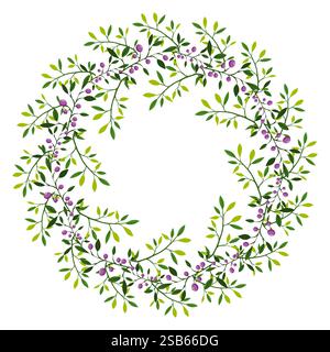 Flower Frames Ein Set niedlicher Retro-Blumen ohne Kranzform, perfekt für Hochzeitseinladungen und Geburtstagskarten Stock Vektor