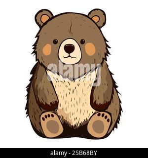 Nahtlose Illustration mit Teddybär-Muster Stock Vektor