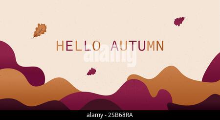 Hallo Herbst. Hintergrund, Jahreszeit, Herbst, Vektor, Illustration, Stock Vektor