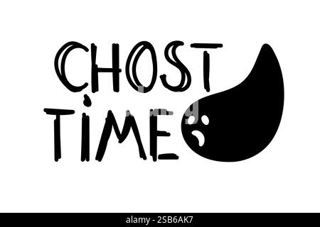 Gruseliges, gruseliges Zitat für das Halloween-Partyposter. Vektorabbildung Stock Vektor