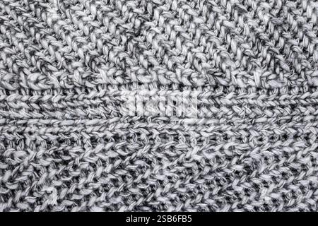 Strickpullover Stoff, weiches Wollfadmuster, Stockfoto