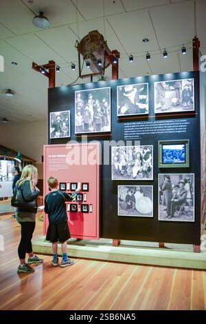 Independence, CA USA - 29. Juli 2018: Manzanar National Historic Site erzählt die Geschichte, wo japanische Amerikaner in einer Konzentration inhaftiert waren Stockfoto