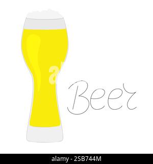 Bier-Doodle-Symbol. Vektorabbildung Stock Vektor