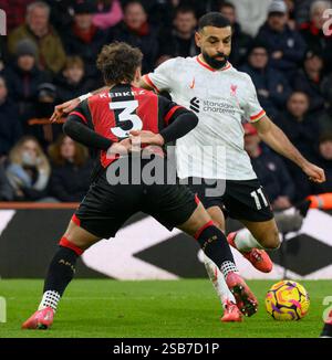 Bournemouth, Großbritannien. Februar 2025. Bournemouth Bournemouth, England, 1. Februar 2025: Mohamed Salah (rechts) erzielte sein zweites Tor während des Premier League-Fußballspiels zwischen Bournemouth und Liverpool im Vitality Stadium in Bournemouth, England. (David Horton/SPP) (David Horton/SPP) Credit: SPP Sport Press Photo. /Alamy Live News Stockfoto