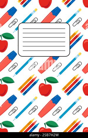 Niedliche Scrapbook-Vorlagen für Planer, Notizblock, Online-Tagebuchnotizen, To-do, To-do, To-Buy und anderes Stock Vektor